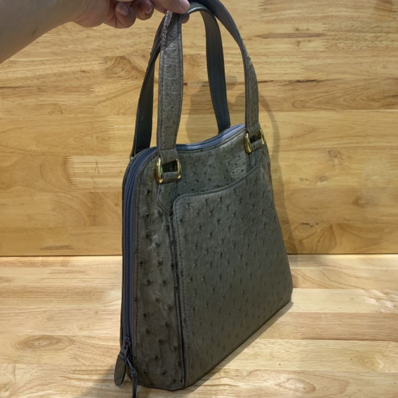 Túi xách da điểu dáng sang da thật secondhand  06221122