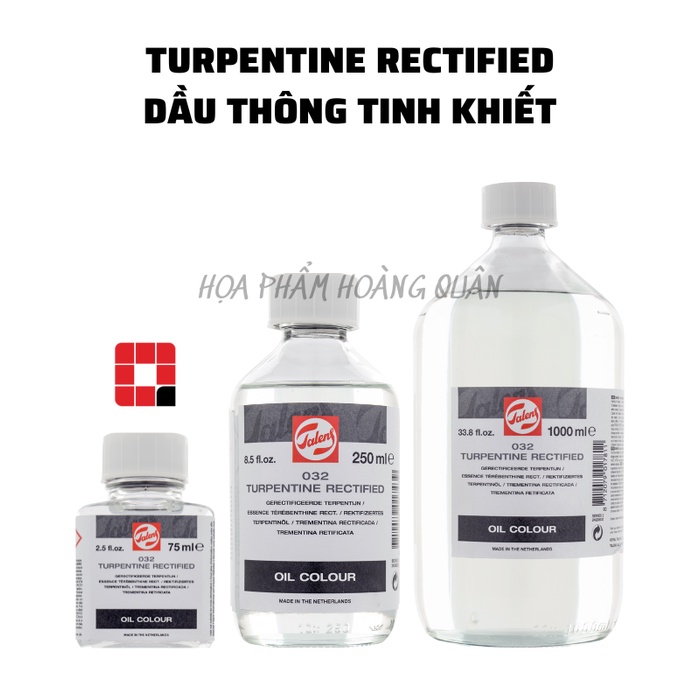 Dầu thông tinh khiết Hà Lan - Turpentine Rectified - 032
