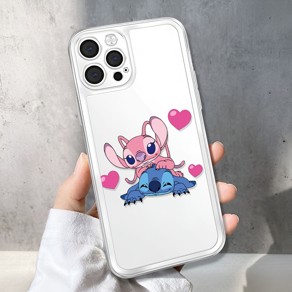 Ốp Điện Thoại Kiểu Khung Ảnh In Hình Trái Tim / stitch Cho iphone 14ProMax 14pro 13 11 12 7 Plus X XR