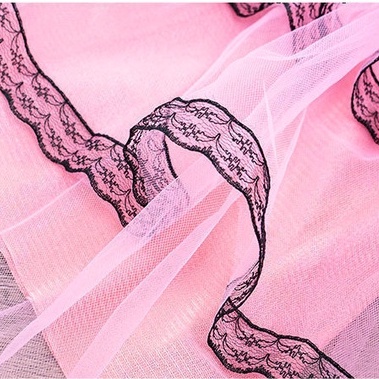 Đầm Lụa Đen Sát Nách Phối Ren Dễ Thương Cho Bé Gái 0-7 Tuổi