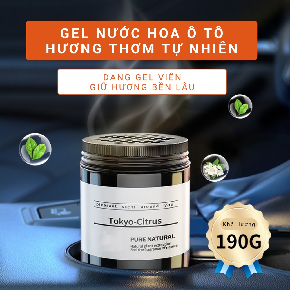 Nước hoa ô tô, phòng, nhà vệ sinh dạng gel viên hương thơm tự nhiên bền lâu Zonecar.