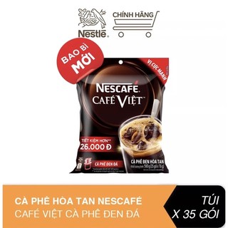Cà phê hòa tan Nescafe cafe Việt - Cà phê đen đá (35 gói x 16g )