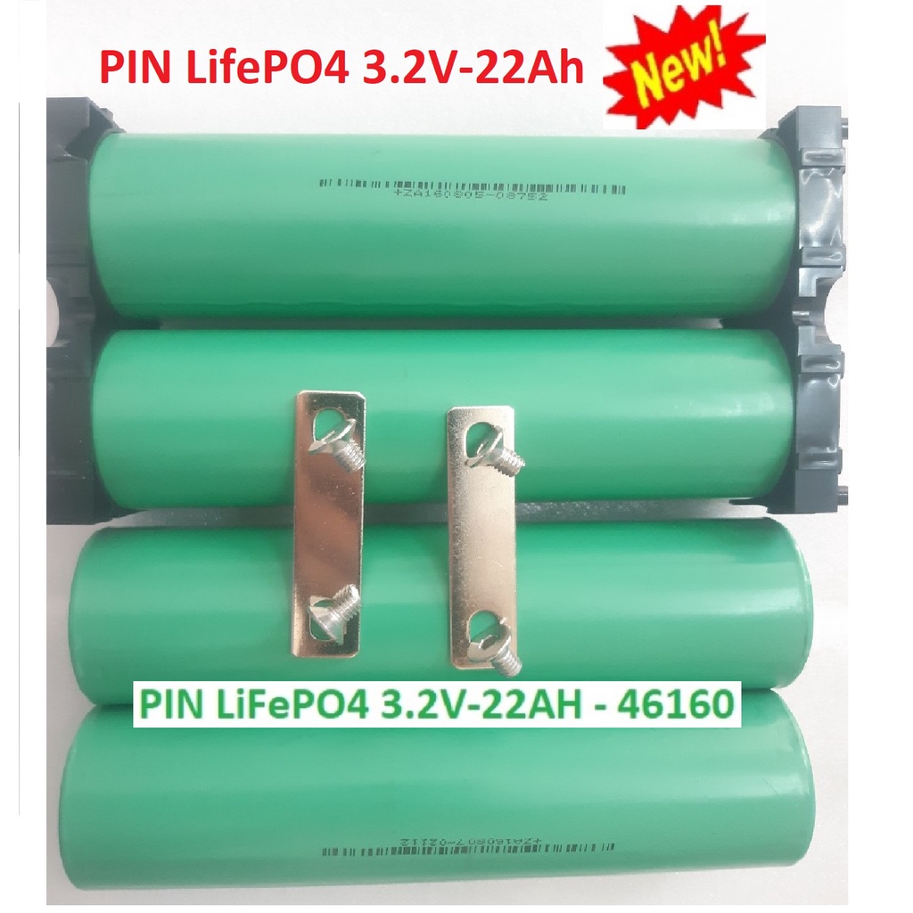 Combo 4 Cell Pin sắt photphat 46160 GODSEND 3.2V 22Ah hàng mới