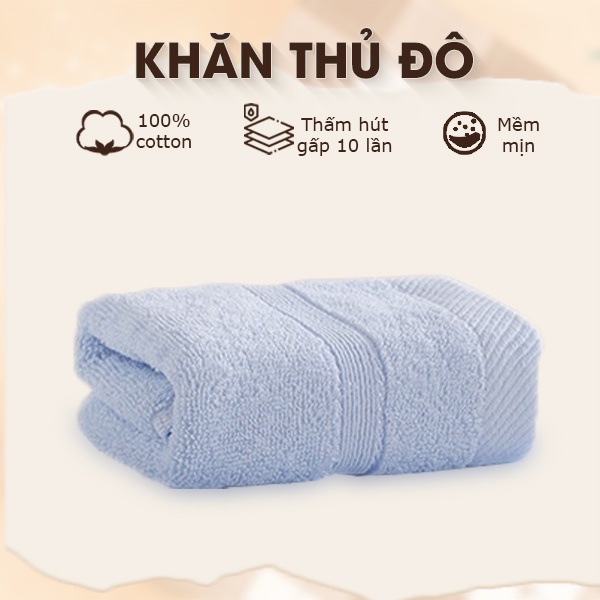 Khăn mặt, khăn lau mặt cotton 100% thấm hút kháng khuẩn phù hợp với mọi làn da