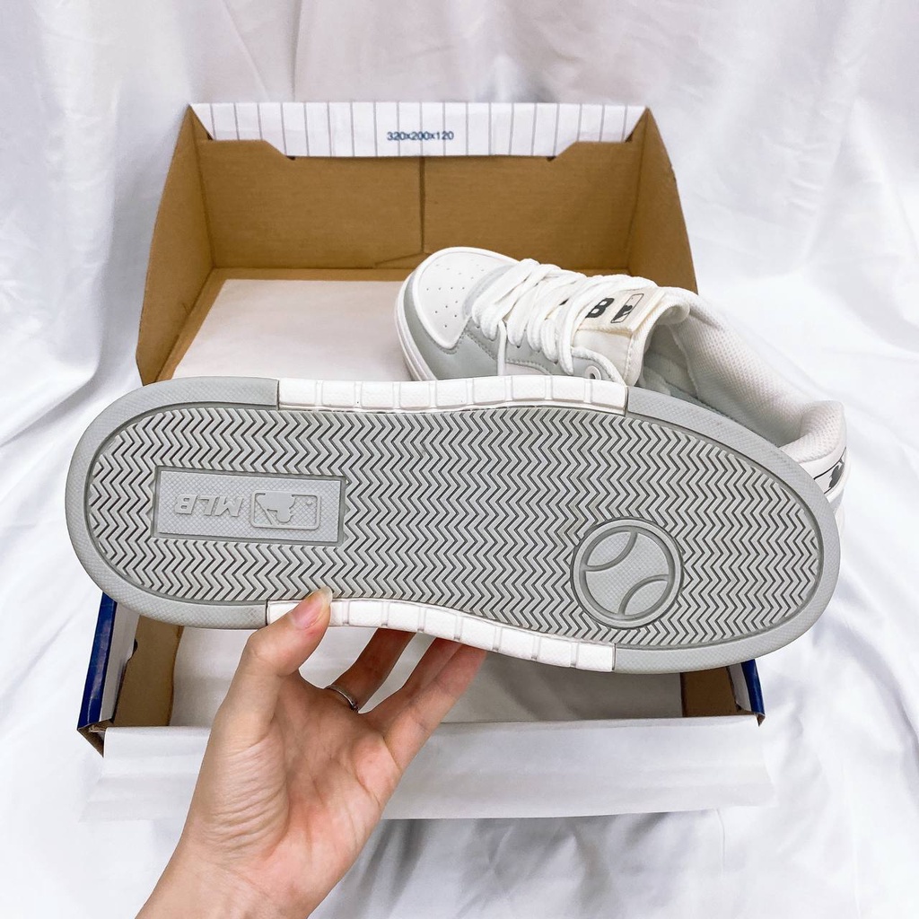 Giày thể thao sneaker Mlb liner xám ny đen bản cao cấp ảnh thật shop tự chụp+Freeship