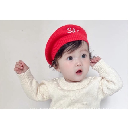 Hot Hit : Mũ nồi len thêu tên cho bé yêu