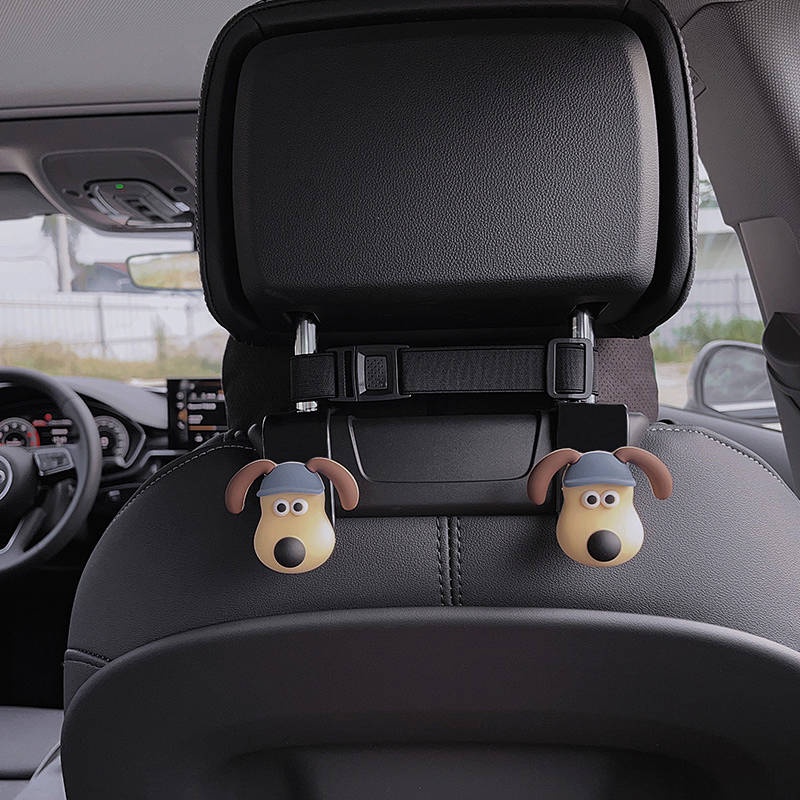 Xiaohongshu Same Style Wallace and Gromit Car Seat Back Hook Car 3D Stereo Car Seat Back Chair Back Storage Decoration xUya