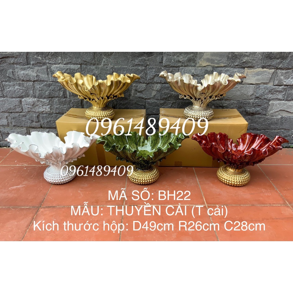 Bình Hoa - Lọ Hoa Composite Thuyền Cải Decor Nhà, Khách Sạn Chất Liệu Cao Cấp Bền, Đẹp