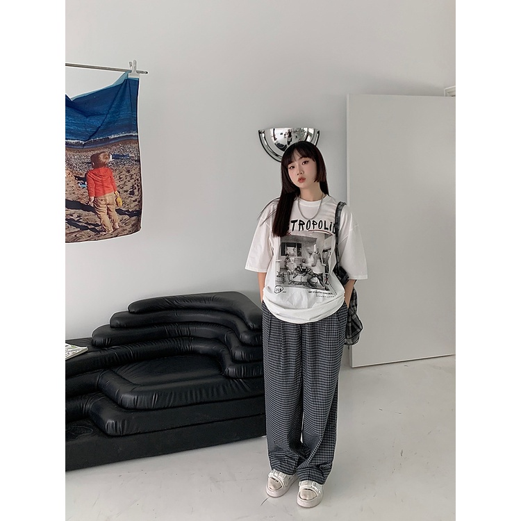 Áo Thun Tay Ngắn Màu Trắng Thiết Kế Đơn Giản Thời Trang Theo Phong Cách Hàn