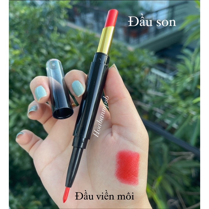 Son 2 đầu đỏ cam ( 1 đầu son - 1 đầu kẻ viền môi)