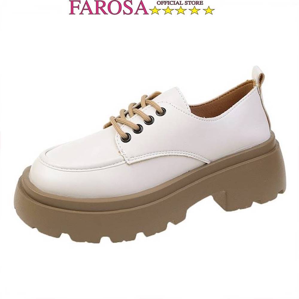 Giày oxford nữ Ulzzang FAROSA - K28 phong cách hàn quốc đế cao 5cm, chất da mềm