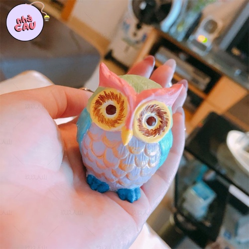 Tô tượng thạch cao cú mèo size nhỏ(không kèm màu và cọ)