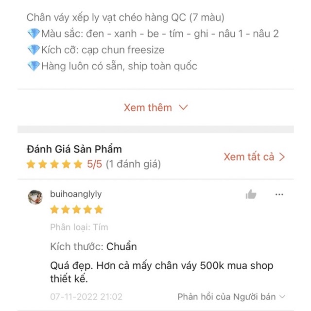 Chân váy xếp ly vạt chéo hàng QC