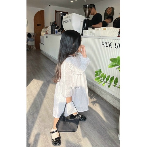 ĐẦM TRẮNG XÔ BI TAY DÀI BÉ GÁI PHỐI BÈO