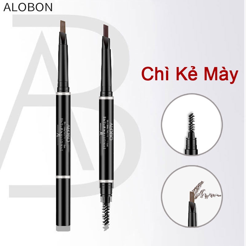 Bút kẻ mày Thiên nhiên màu bền chống, chì kẻ mày 2 đầu, 3 màu tùy chọn, với bàn chải 5g A861