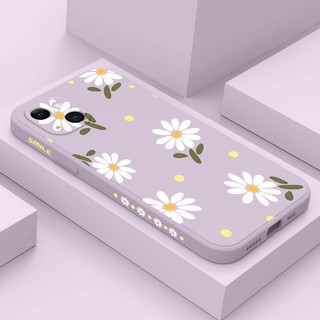 Ốp lưng silicone hình hoa cúc cho iphone 13 12 mini pro max