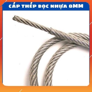 Cáp thép bọc nhựa 8mm , cáp bọc nhựa Phi 8mm