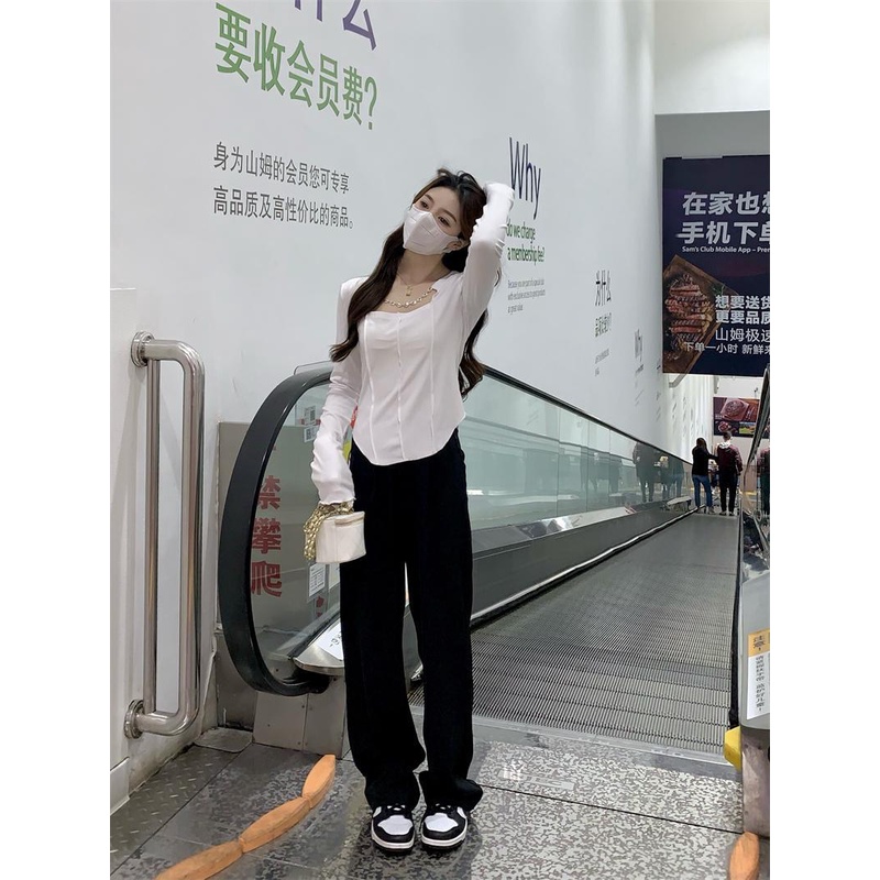 Áo Croptop Tay Dài Plus Size Quyến Rũ