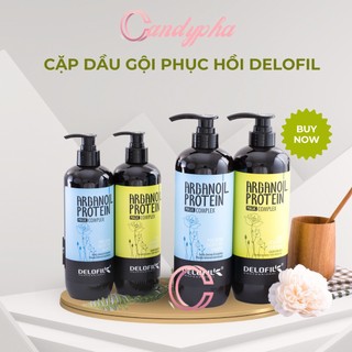 Dầu gội xả DELOFIL dưỡng ẩm phục hồi tóc khô xơ hư tổn 800ml * 2
