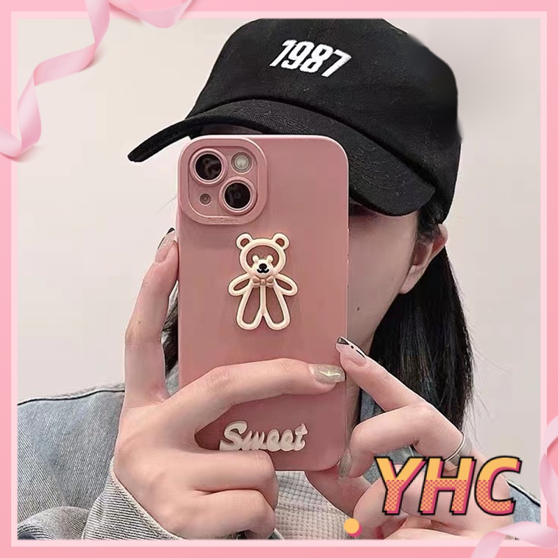 ốp iphone Hình Gấu 3D Dễ Thương Cho Iphone6 6splus 7 7plus 8plus XR X XS 11 12 Pro max Plus Promax max-032