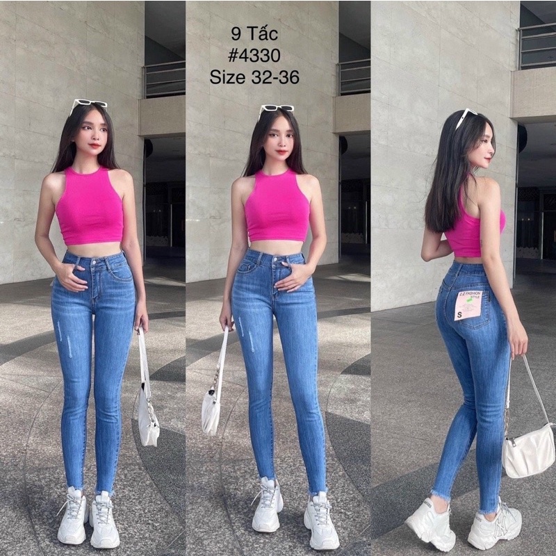 BEST SELLER-Quần jeans 9tấc co dãn mạnh