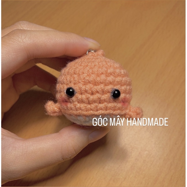 Móc khoá hình cá voi bằng len  - Đồ Handmade
