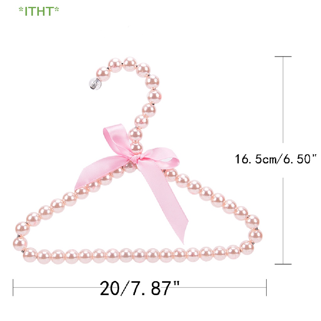 1 Móc Treo Quần Áo Hình Nơ Đính Ngọc Trai Thời Trang Cho Thú Cưng Mới