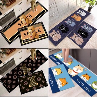 Thảm bếp set 2 chiếc hình chữ L nhiều họa tiết đáng yêu