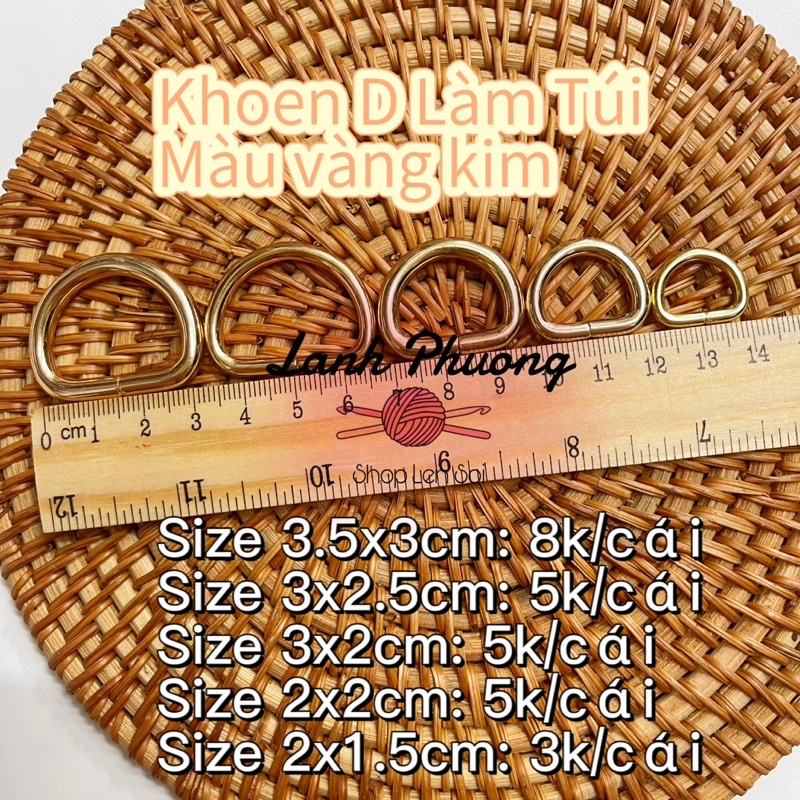 Khoen D Phụ Kiện Túi Đủ Size