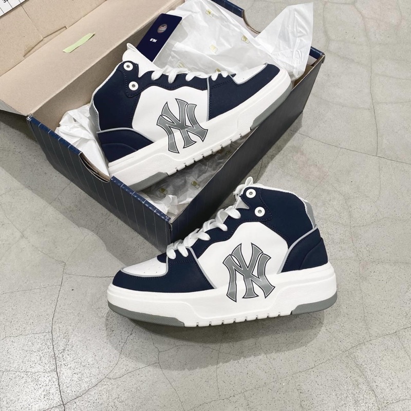GIÀY MLB CHUNKY LINER HIGH NEW YORK BLUE WHITE LAI AU SC