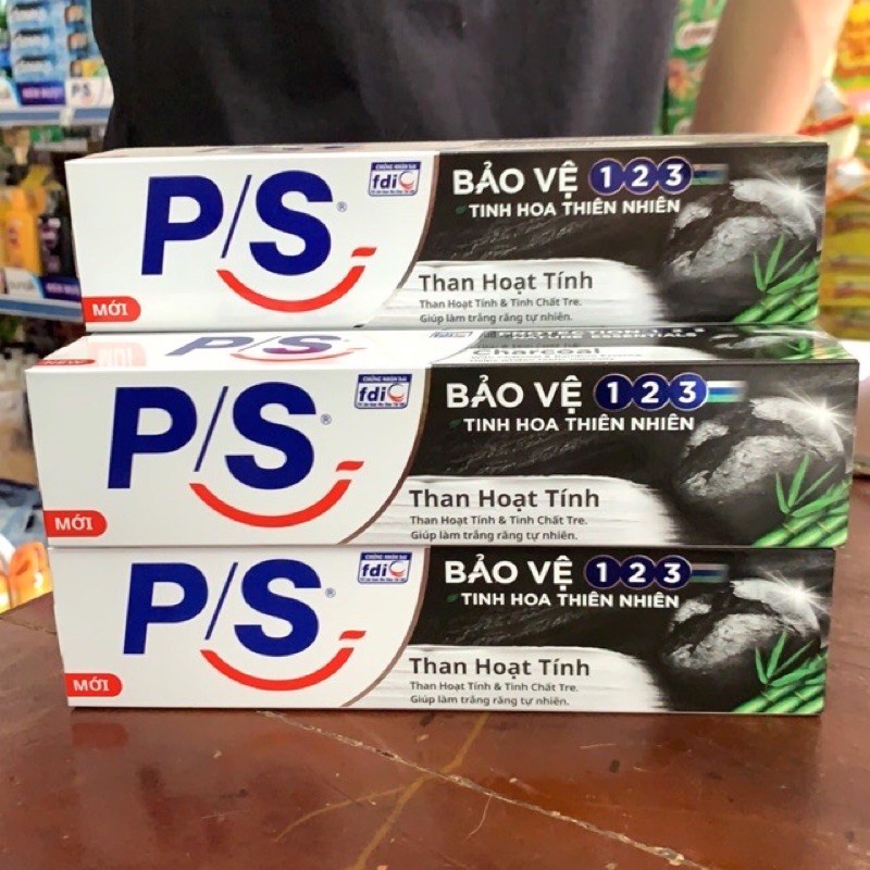 Kem Đánh Răng PS Bảo Vệ 123 Than Hoạt Tính 180g