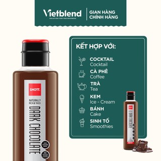 Syrup SHOTT Vị Dark Chocolate Chai 1 Lít