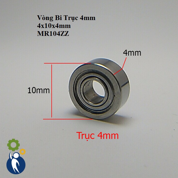 Vòng Bi Trục 4mm kích thước 4x10x4mm