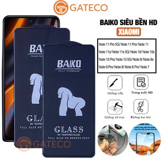 Cường lực Xiaomi Note 10 Pro Note 9s Note 11 Pro  Note 8 Pro Note 7 Pro k30 ultra k40 k50 gaming k20 mi 10t 10a [Baiko]