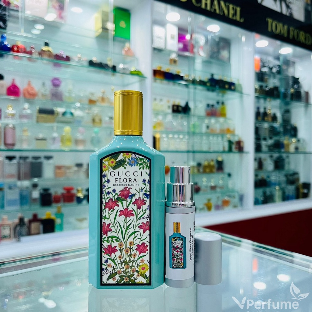 10ml Nước Hoa Nữ Gucci Flora Gorgeous Jasmine EDP - Hương hoa nhài và hoa sứ ngọt ngào, quyến rũ