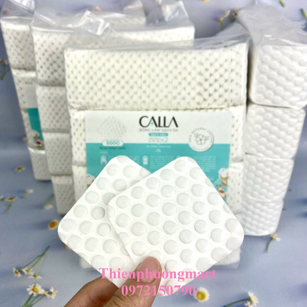 Bông Tẩy Trang Merilynn Hạt massage CALLA gói 500g - Chính hãng Bông bạch Tuyết