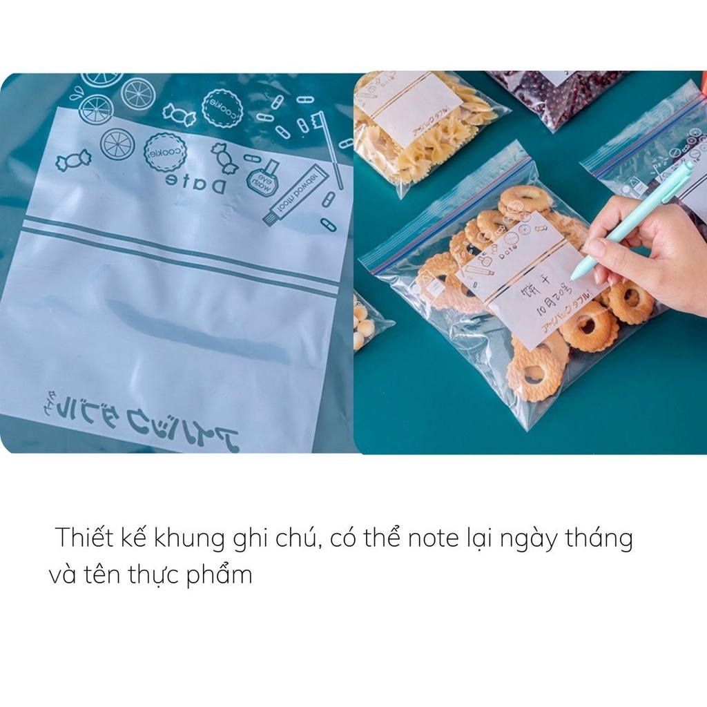 Túi Zip Đựng Thực Phẩm, Túi Zipper Bảo Quản Thưc Phẩm , Hộp Túi Có Khóa Kéo Zip Đựng Thực Phẩm An Toàn 88338 Tổng Kho Sỉ