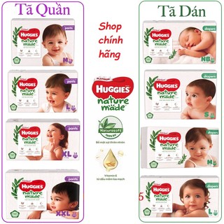 Tã dán / tã quần Huggies Natmade siêu cao cấp đủ size, chính hãng