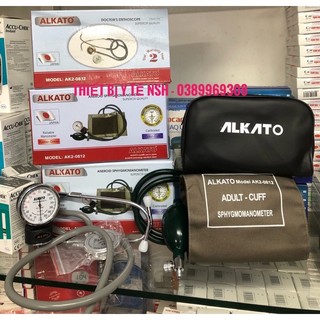 ❤ DỤNG CỤ MÁY ĐO HUYẾT ÁP CƠ ALKATO AK2-8012 KÈM ỐNG NGHE Y TẾ TIM PHỔI HAI DÂY 2 MẶT CHO SINH VIÊN Y KHOA BÁC SĨ