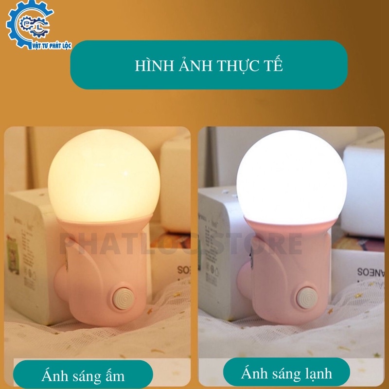 Đèn ngủ bóng LED Tròn có công tắc nhiều màu cho phòng ngủ/phòng khác