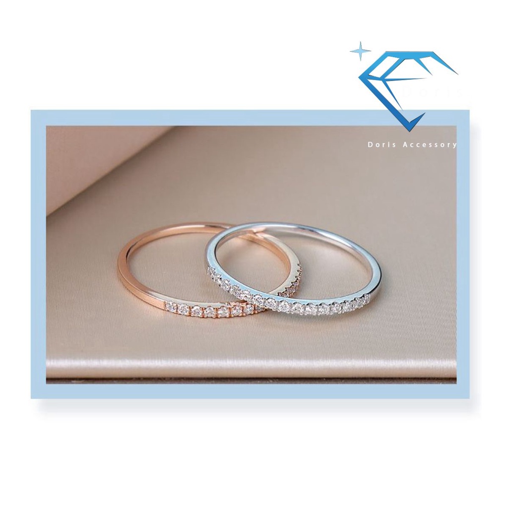 Nhẫn nữ Doris mảnh xoàn Gold / Silver / Rose Gold TT5610
