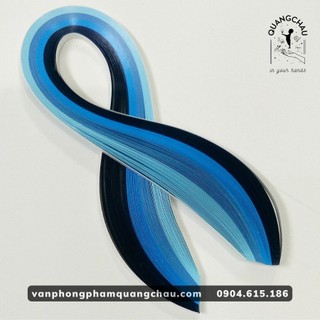 Giấy quilling cao cấp phối tông màu (size: 5mm x 39cm) - 01 túi