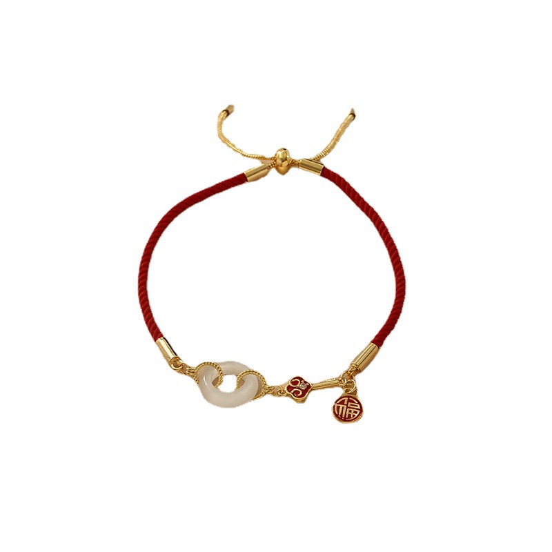 2023 Năm Mới Bình An Khóa Dây Đỏ Vòng Đeo Tay Cho Nữ Mão Vòng Tay Tặng Điềm Lành vòng Tay