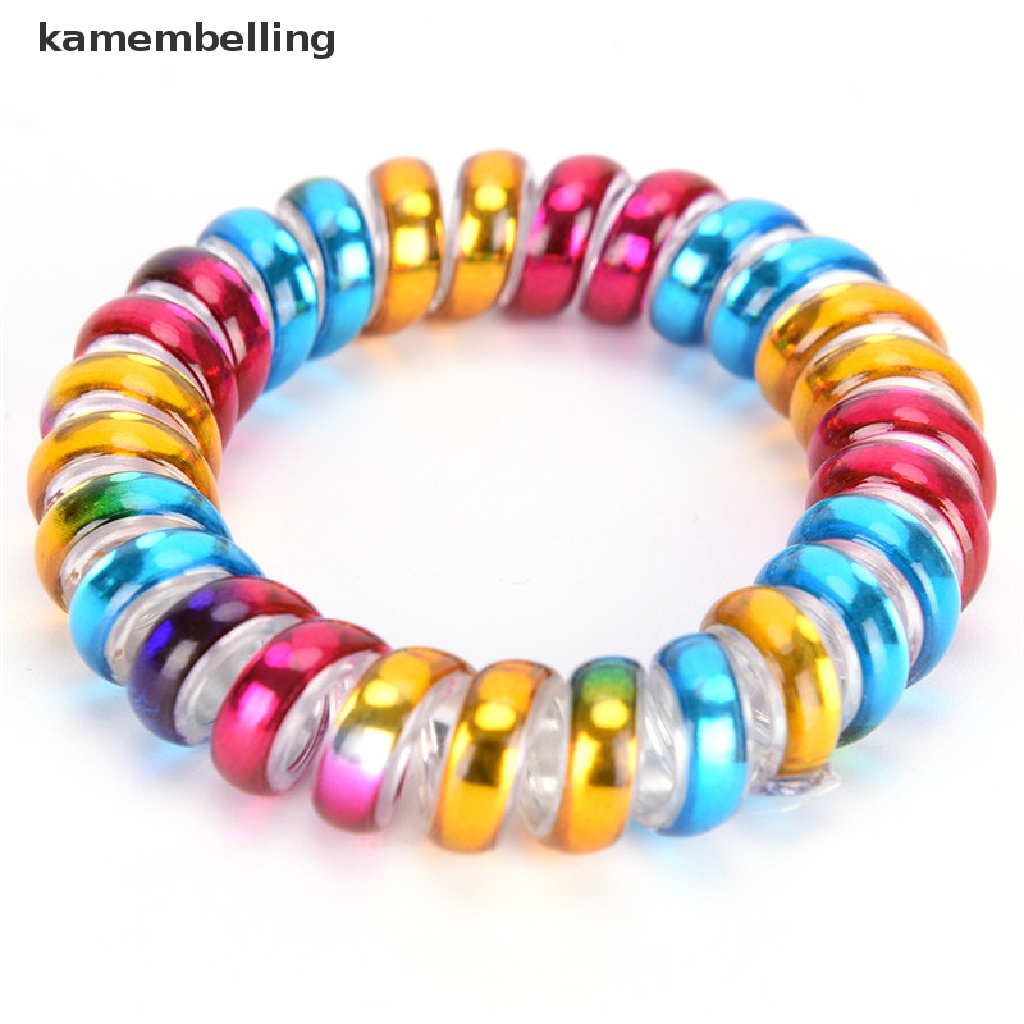 Kamembelling Set 5 Dây Cột Tóc Dạng Xoắn Lò Xo Xinh Xắn