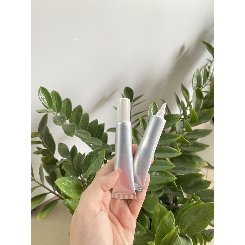Tuýp rỗng dùng chiết son môi 15ml  nền bạc ánh kim