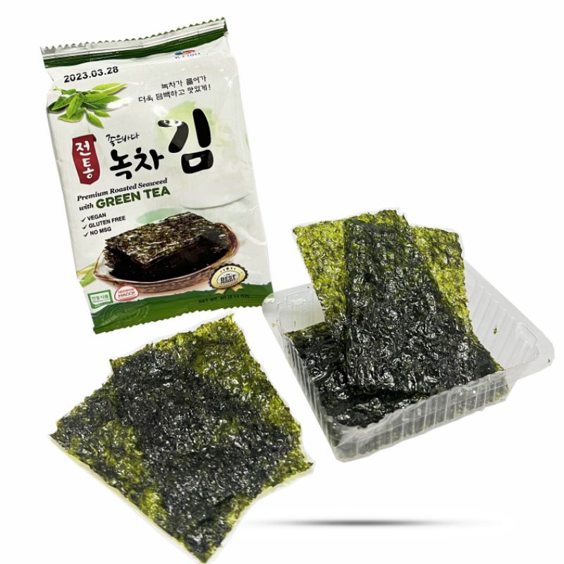 Rong biển Hàn Quốc ăn liền vị tự nhiên/vị trà xanh