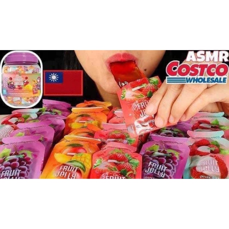 Thạch rau câu trái cây nguyên chất hộp 1kg 50 gói 4 vị hàng nhập Mỹ