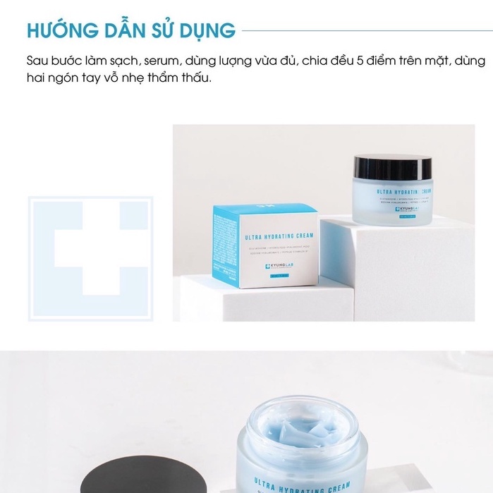 Kem dưỡng ẩm KyungLab Ultra Hydrating Cream khoá bóng khoá ẩm phục hồi chống lão hoá da 50ml