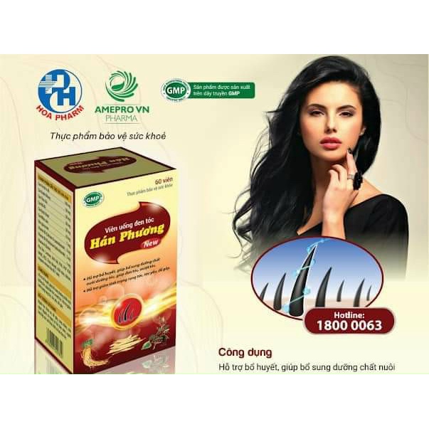 Viên uống đen tóc Hán Phương