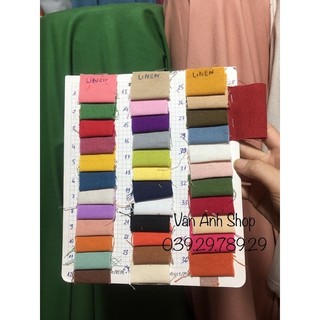 vải linen bột nhiều màu có sẵn